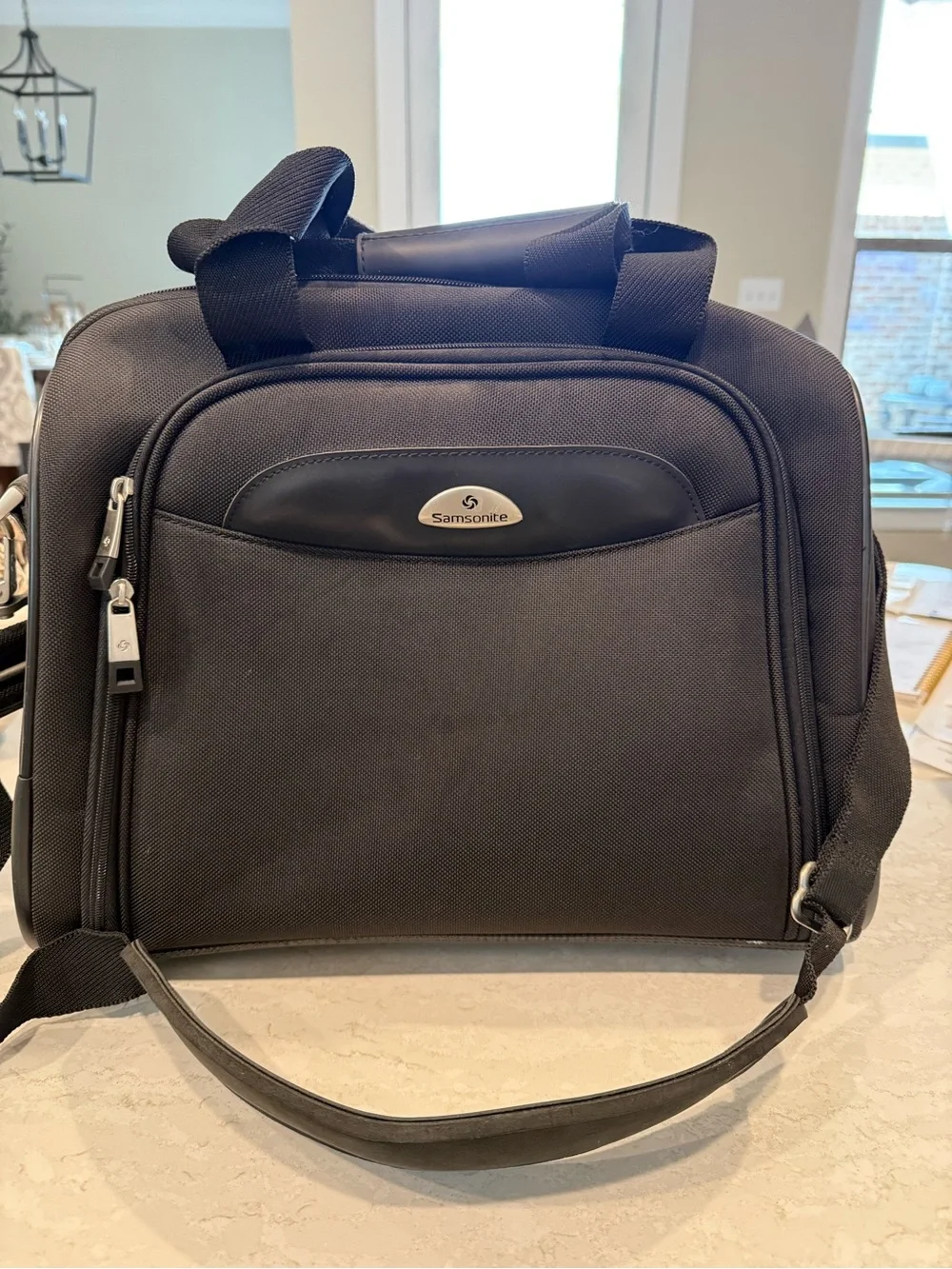 Samsonite Black Travel Bag with Shoulder Strap